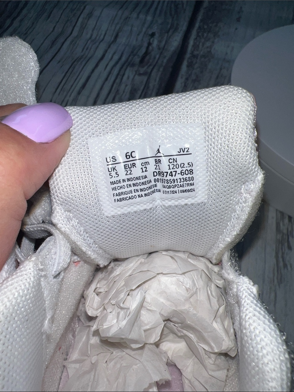 Jordan 1 Crib Shoes White & Pink Infant Size 6C | NWOT - Picture 6 of 7